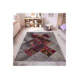 Rovigo Dijital Baskı Yıkanabilir Kaymaz Taban Salon Halısı Rvg0439, Kırmızı, 160 x 300