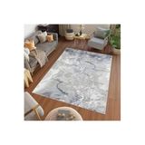 Rovigo Dijital Baskı Yıkanabilir Kaymaz Taban Salon Halısı Rvg0440, Gri, 180 x 300