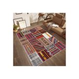 Rovigo Dijital Baskı Yıkanabilir Kaymaz Taban Salon Halısı Rvg0454, Kırmızı, 180 x 300