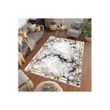 Rovigo Dijital Baskı Yıkanabilir Kaymaz Taban Salon Halısı Rvg0459, Beyaz, 180 x 250