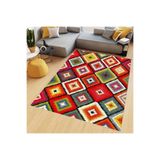 Rovigo Dijital Baskı Yıkanabilir Kaymaz Taban Salon Halısı Rvg0461, Kırmızı, 180 x 300