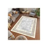 Rovigo Dijital Baskı Yıkanabilir Kaymaz Taban Salon Halısı Rvg0462, Krem Rengi, 120 x 180
