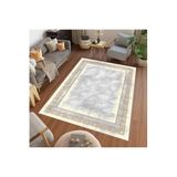 Rovigo Dijital Baskı Yıkanabilir Kaymaz Taban Salon Halısı Rvg0462, Krem Rengi, 180 x 250