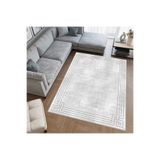 Rovigo Dijital Baskı Yıkanabilir Kaymaz Taban Salon Halısı Rvg0473, Gri, 120 x 180