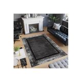 Rovigo Dijital Baskı Yıkanabilir Kaymaz Taban Salon Halısı Rvg0474, Siyah, 160 x 300