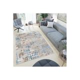 Rovigo Dijital Baskı Yıkanabilir Kaymaz Taban Salon Halısı Rvg0478, Gri, 120 x 180