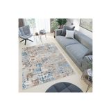 Rovigo Dijital Baskı Yıkanabilir Kaymaz Taban Salon Halısı Rvg0478, Gri, 160 x 300