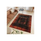 Rovigo Dijital Baskı Yıkanabilir Kaymaz Taban Salon Halısı Rvg0484, Turuncu, 120 x 180