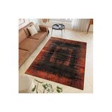 Rovigo Dijital Baskı Yıkanabilir Kaymaz Taban Salon Halısı Rvg0484, Turuncu, 180 x 300