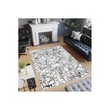 Rovigo Dijital Baskı Yıkanabilir Kaymaz Taban Salon Halısı Rvg0486, Gri, 120 x 180