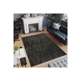 Rovigo Dijital Baskı Yıkanabilir Kaymaz Taban Salon Halısı Rvg0488, Siyah, 180 x 250