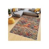 Rovigo Dijital Baskı Yıkanabilir Kaymaz Taban Salon Halısı Rvg0493, Kırmızı, 120 x 180