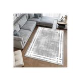 Rovigo Dijital Baskı Yıkanabilir Kaymaz Taban Salon Halısı Rvg0495, Gri, 160 x 300