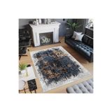 Rovigo Dijital Baskı Yıkanabilir Kaymaz Taban Salon Halısı Rvg0498, Lacivert, 180 x 250
