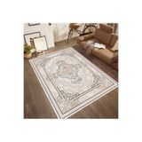 Rovigo Dijital Baskı Yıkanabilir Kaymaz Taban Salon Halısı Rvg0499, Bej, 160 x 300