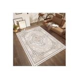 Rovigo Dijital Baskı Yıkanabilir Kaymaz Taban Salon Halısı Rvg0499, Bej, 180 x 300