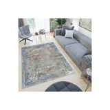 Rovigo Dijital Baskı Yıkanabilir Kaymaz Taban Salon Halısı Rvg0502, Mavi, 180 x 250