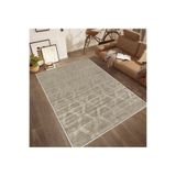 Rovigo Dijital Baskı Yıkanabilir Kaymaz Taban Salon Halısı Rvg0505, Bej, 180 x 250