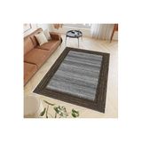 Rovigo Dijital Baskı Yıkanabilir Kaymaz Taban Salon Halısı Rvg0508, Gri, 180 x 250