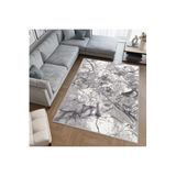Rovigo Dijital Baskı Yıkanabilir Kaymaz Taban Salon Halısı Rvg0516, Gri, 180 x 250
