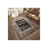 Rovigo Dijital Baskı Yıkanabilir Kaymaz Taban Salon Halısı Rvg0517, Kahverengi, 120 x 180