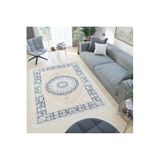 Rovigo Dijital Baskı Yıkanabilir Kaymaz Taban Salon Halısı Rvg0519, Mavi, 180 x 250