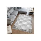 Rovigo Dijital Baskı Yıkanabilir Kaymaz Taban Salon Halısı Rvg0522, Gri, 120 x 180