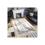 Rovigo Dijital Baskı Yıkanabilir Kaymaz Taban Salon Halısı Rvg0528, Beyaz, 180 x 250