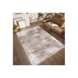 Rovigo Dijital Baskı Yıkanabilir Kaymaz Taban Salon Halısı Rvg0531, Kahverengi, 160 x 300