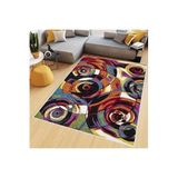 Rovigo Dijital Baskı Yıkanabilir Kaymaz Taban Salon Halısı Rvg0532, Kırmızı, 50 x 80