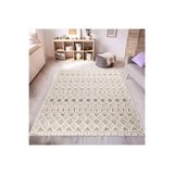 Rovigo Dijital Baskı Yıkanabilir Kaymaz Taban Salon Halısı Rvg0534, Bej, 120 x 180