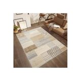 Rovigo Dijital Baskı Yıkanabilir Kaymaz Taban Salon Halısı Rvg0535, Bej, 120 x 180