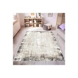 Rovigo Dijital Baskı Yıkanabilir Kaymaz Taban Salon Halısı Rvg0537, Bej, 120 x 180