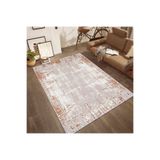 Rovigo Dijital Baskı Yıkanabilir Kaymaz Taban Salon Halısı Rvg0543, Turuncu, 160 x 300