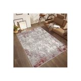 Rovigo Dijital Baskı Yıkanabilir Kaymaz Taban Salon Halısı Rvg0548, Kırmızı, 180 x 300