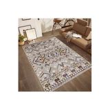 Rovigo Dijital Baskı Yıkanabilir Kaymaz Taban Salon Halısı Rvg0557, Kahverengi, 180 x 300