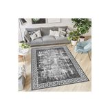 Rovigo Dijital Baskı Yıkanabilir Kaymaz Taban Salon Halısı Rvg0558, Gri, 180 x 250