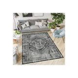 Rovigo Dijital Baskı Yıkanabilir Kaymaz Taban Salon Halısı Rvg0562, Siyah, 160 x 300