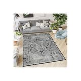 Rovigo Dijital Baskı Yıkanabilir Kaymaz Taban Salon Halısı Rvg0562, Siyah, 180 x 300