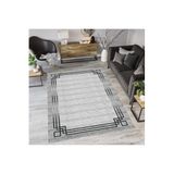 Rovigo Dijital Baskı Yıkanabilir Kaymaz Taban Salon Halısı Rvg0581-sd793, Gri, 120 x 180