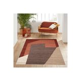 Rovigo Dijital Baskı Yıkanabilir Kaymaz Taban Salon Halısı Rvg0585, Turuncu, 180 x 300