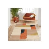 Rovigo Dijital Baskı Yıkanabilir Kaymaz Taban Salon Halısı Rvg0587, Turuncu, 160 x 300