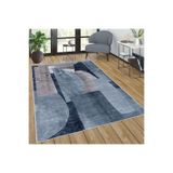 Rovigo Dijital Baskı Yıkanabilir Kaymaz Taban Salon Halısı Rvg0592, Mavi, 180 x 250