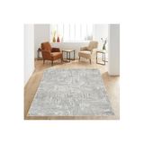 Rovigo Dijital Baskı Yıkanabilir Kaymaz Taban Salon Halısı Rvg0602, Gri, 160 x 300