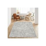 Rovigo Dijital Baskı Yıkanabilir Kaymaz Taban Salon Halısı Rvg0602, Gri, 180 x 300