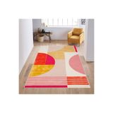 Rovigo Dijital Baskı Yıkanabilir Kaymaz Taban Salon Halısı Rvg0608, Pembe, 160 x 300