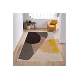 Rovigo Dijital Baskı Yıkanabilir Kaymaz Taban Salon Halısı Rvg0610, Sarı, 120 x 180