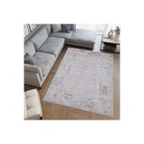 Rovigo Dijital Baskı Yıkanabilir Kaymaz Taban Salon Halısı Rvg0626, Gri, 180 x 300
