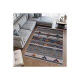 Rovigo Dijital Baskı Yıkanabilir Kaymaz Taban Salon Halısı Rvg0629, Gri, 180 x 250