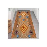 Rovigo Dijital Baskı Yıkanabilir Kaymaz Taban Salon Halısı Rvg0630, Kahverengi, 160 x 300